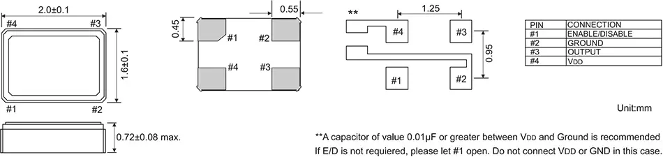 Ceramic SPXO OSCILLATOR 2.0 x 1.6 mm Ceramic SPXO OSCILLATOR 2.0 x 1.6 mm