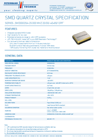 3.2x2.5mm/4pad crystal oscillator 25 MHz