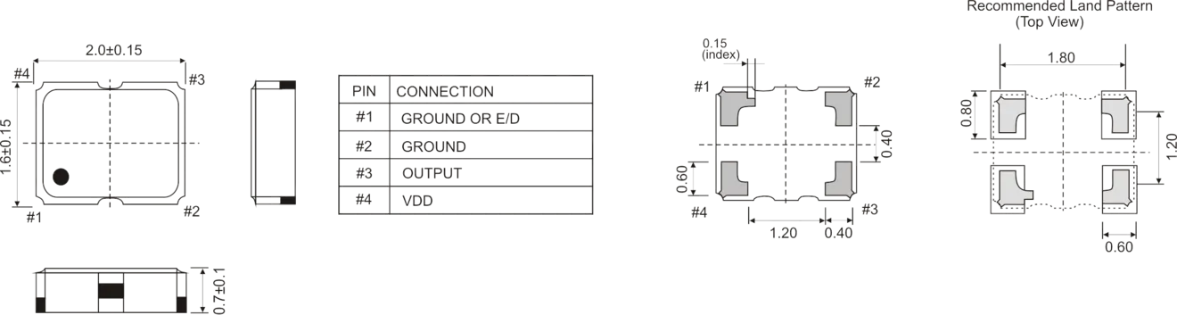 CERAMIC SMD TCXO OSCILLATOR 2.0 x 1.6 mm CERAMIC SMD TCXO OSCILLATOR 2.0 x 1.6 mm