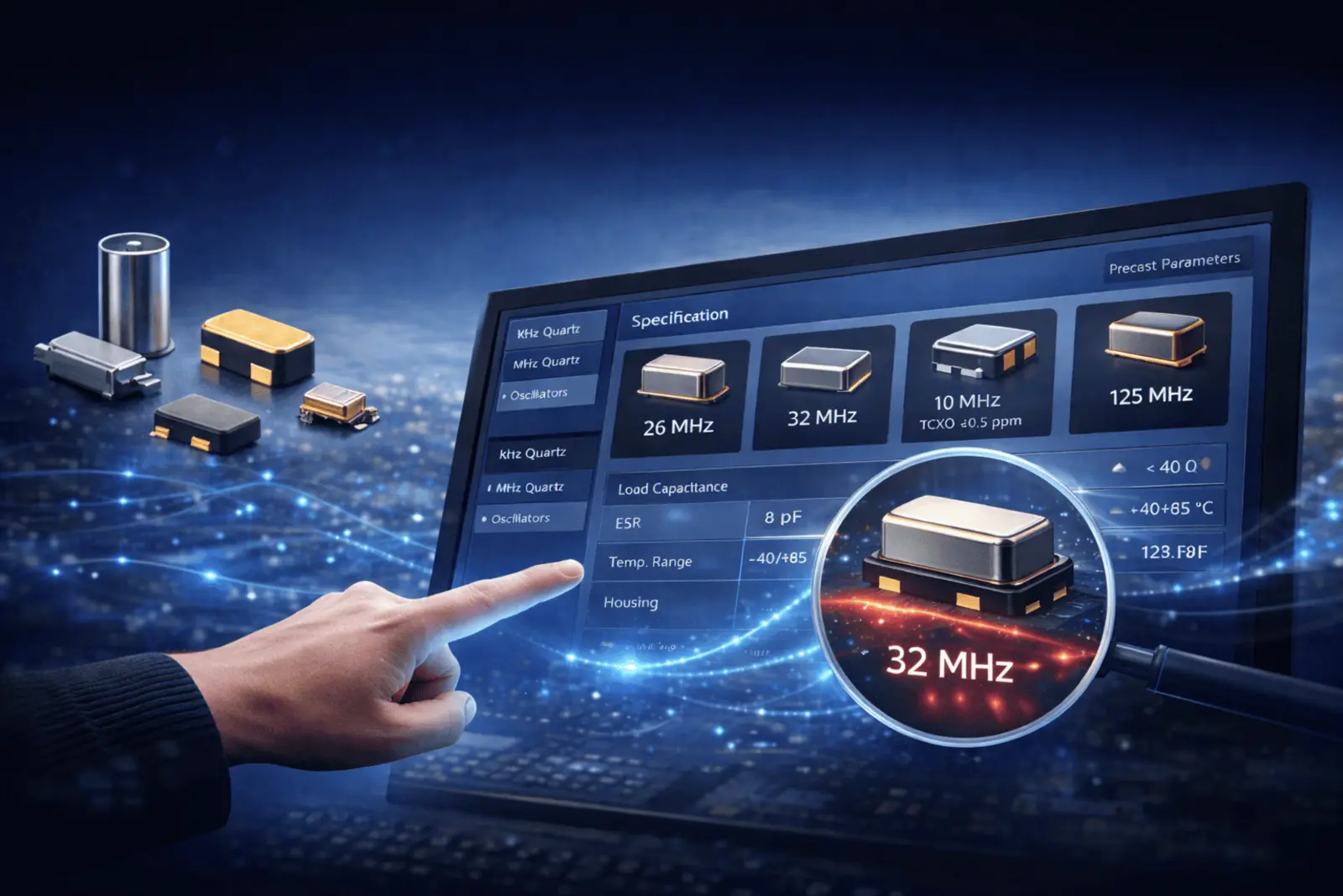 Find quartz crystal oscillator