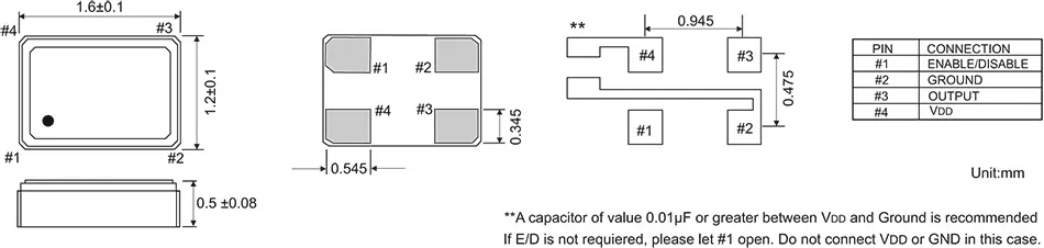 Ceramic SPXO OSCILLATOR 1.6 X 1.2 MM Ceramic SPXO OSCILLATOR 1.6 X 1.2 MM
