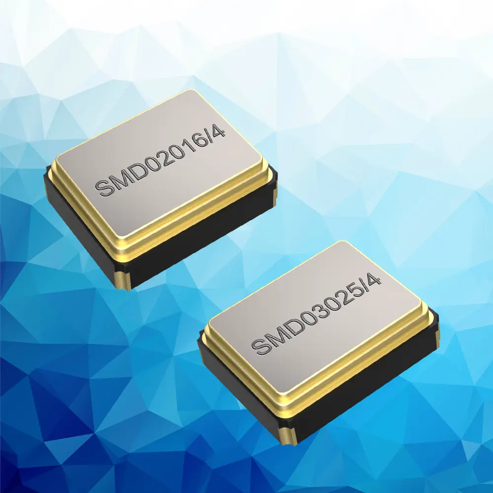 Oscillating crystals, SMD crystals, clock generators, crystals in ceramic housings