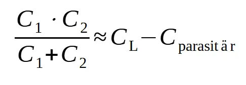 Dimensioning of external capacities Formula