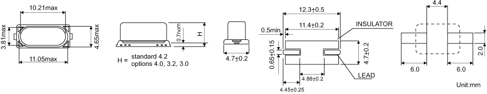 SMD MHz QUARTZ CRYSTAL HC-49-US-SMD