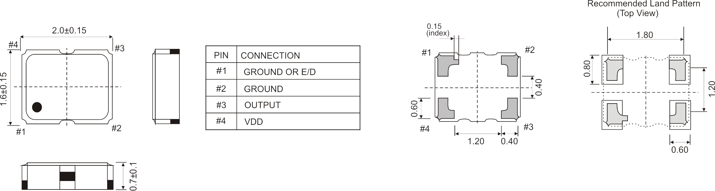 CERAMIC SMD LOW POWER OSCILLATOR 2.0 x 1.6 mm CERAMIC SMD LOW POWER OSCILLATOR 2.0 x 1.6 mm