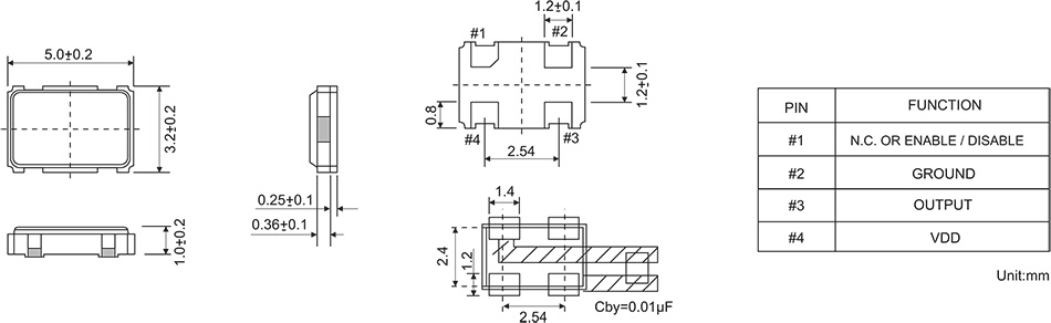 CERAMIC SMD SPXO OSCILLATOR 5.0 x 3.2 mm  