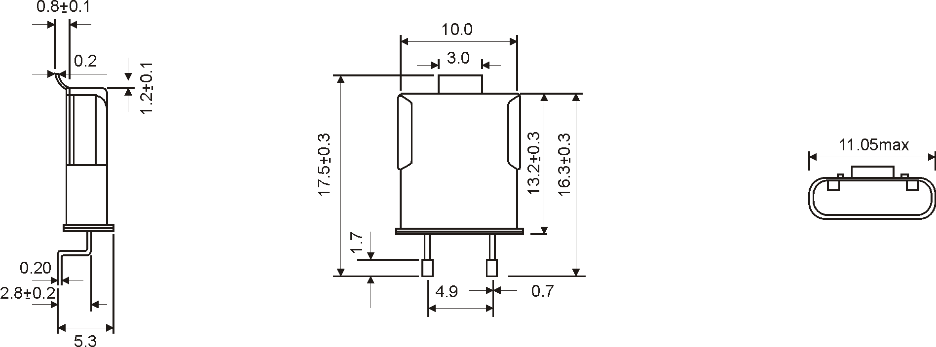 QUARTZ CRYSTAL HC-49/U CLIP 1.6 - 200.0MHz 