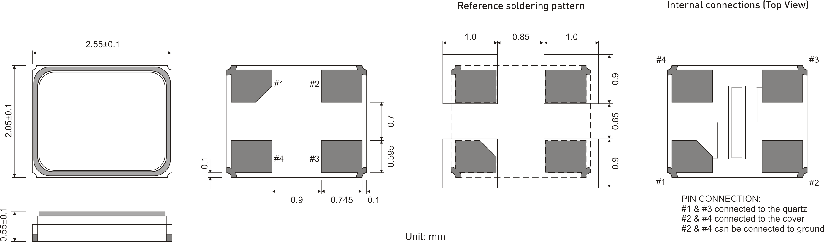 SMD QUARTZ CRYSTAL 2.5 x 2.0 mm 12.0 - 125.0MHz 